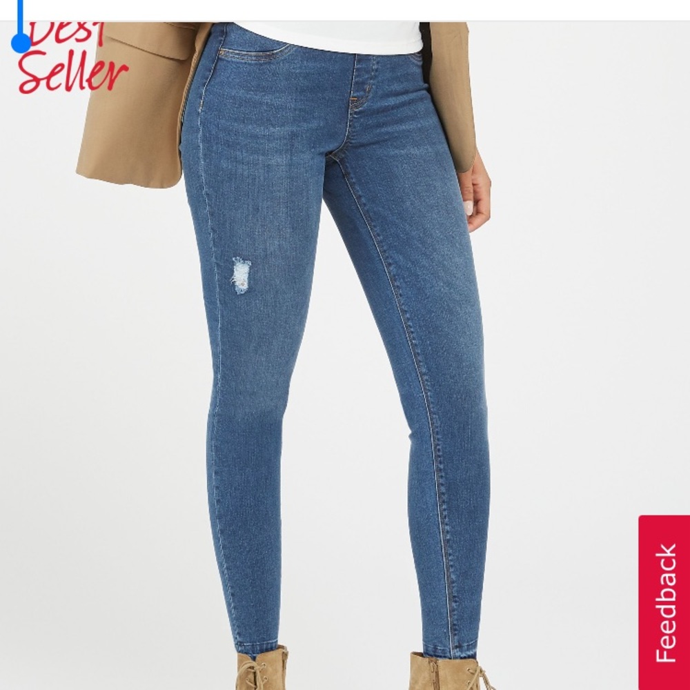 Spanx Distressed Ankle Skinny Jeans Medium